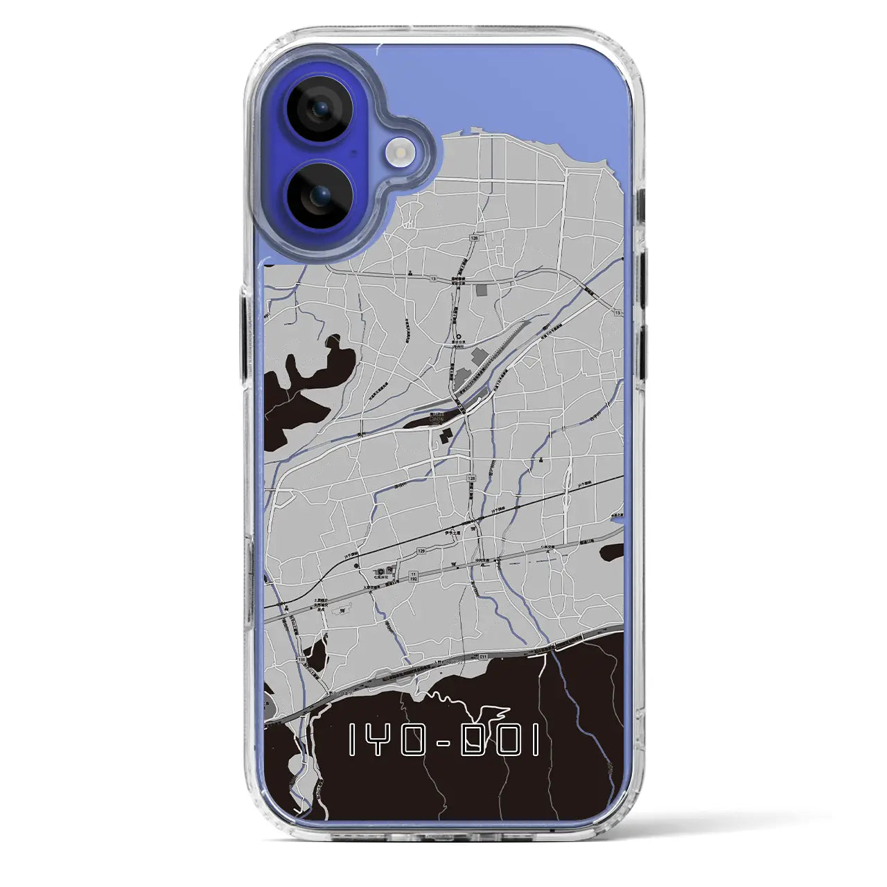 【伊予土居(愛媛県)】地図柄iPhoneケース(MagSafeタイプ)