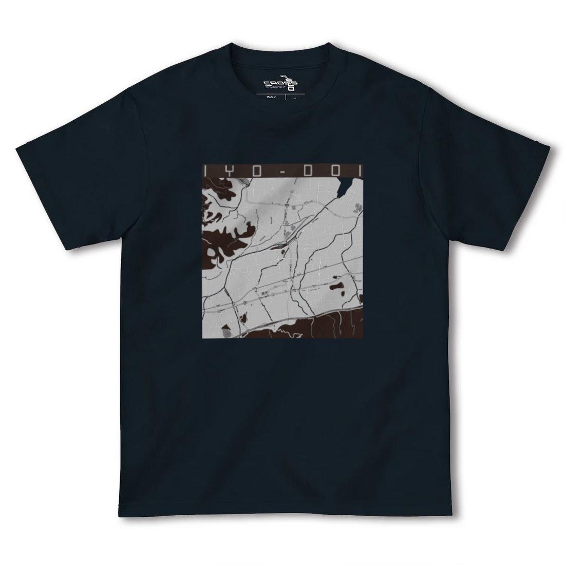 【伊予土居(愛媛県)】地図柄ヘビーウェイトTシャツ