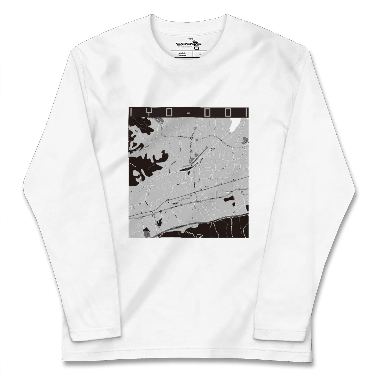 【伊予土居(愛媛県)】地図柄ロングスリーブTシャツ