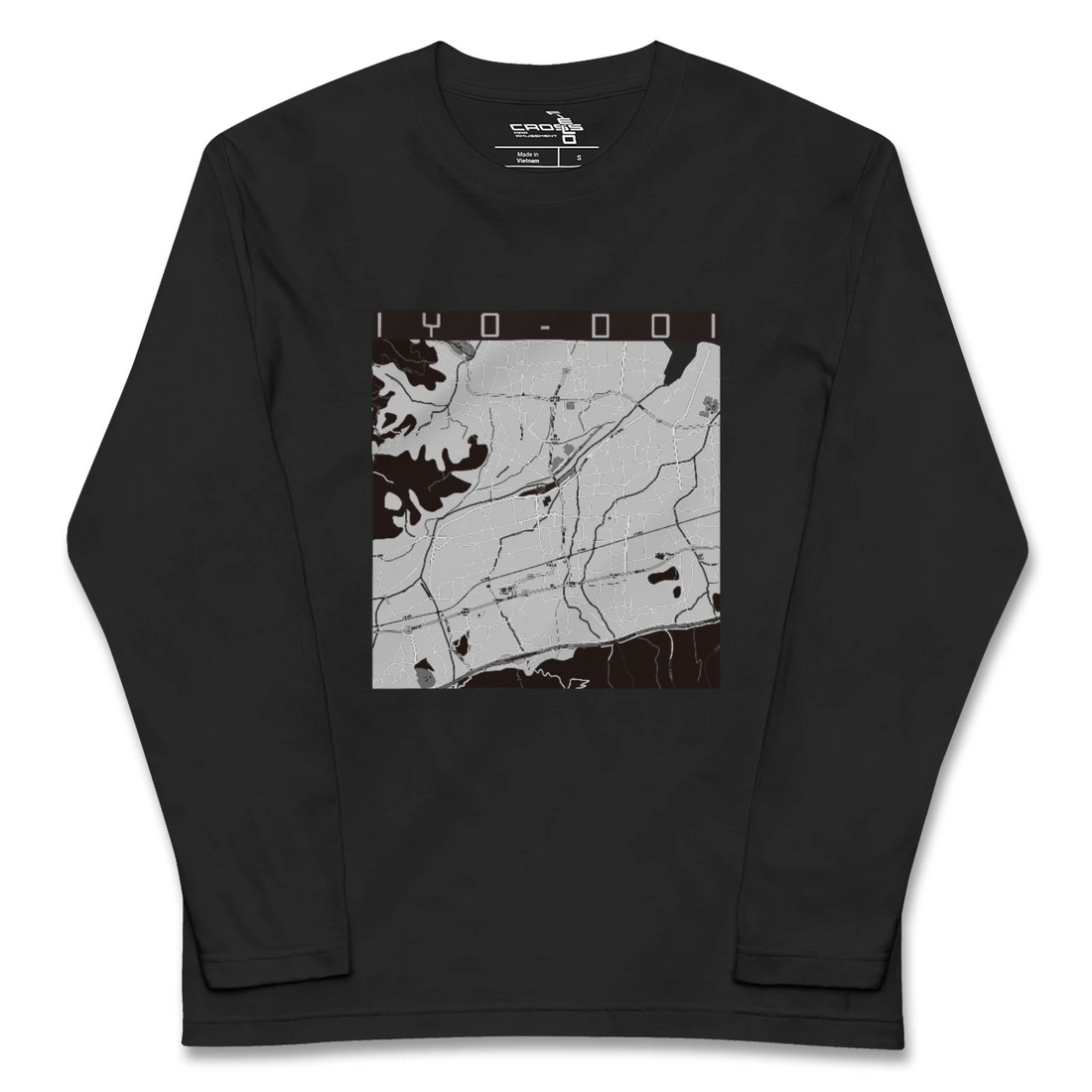 【伊予土居(愛媛県)】地図柄ロングスリーブTシャツ