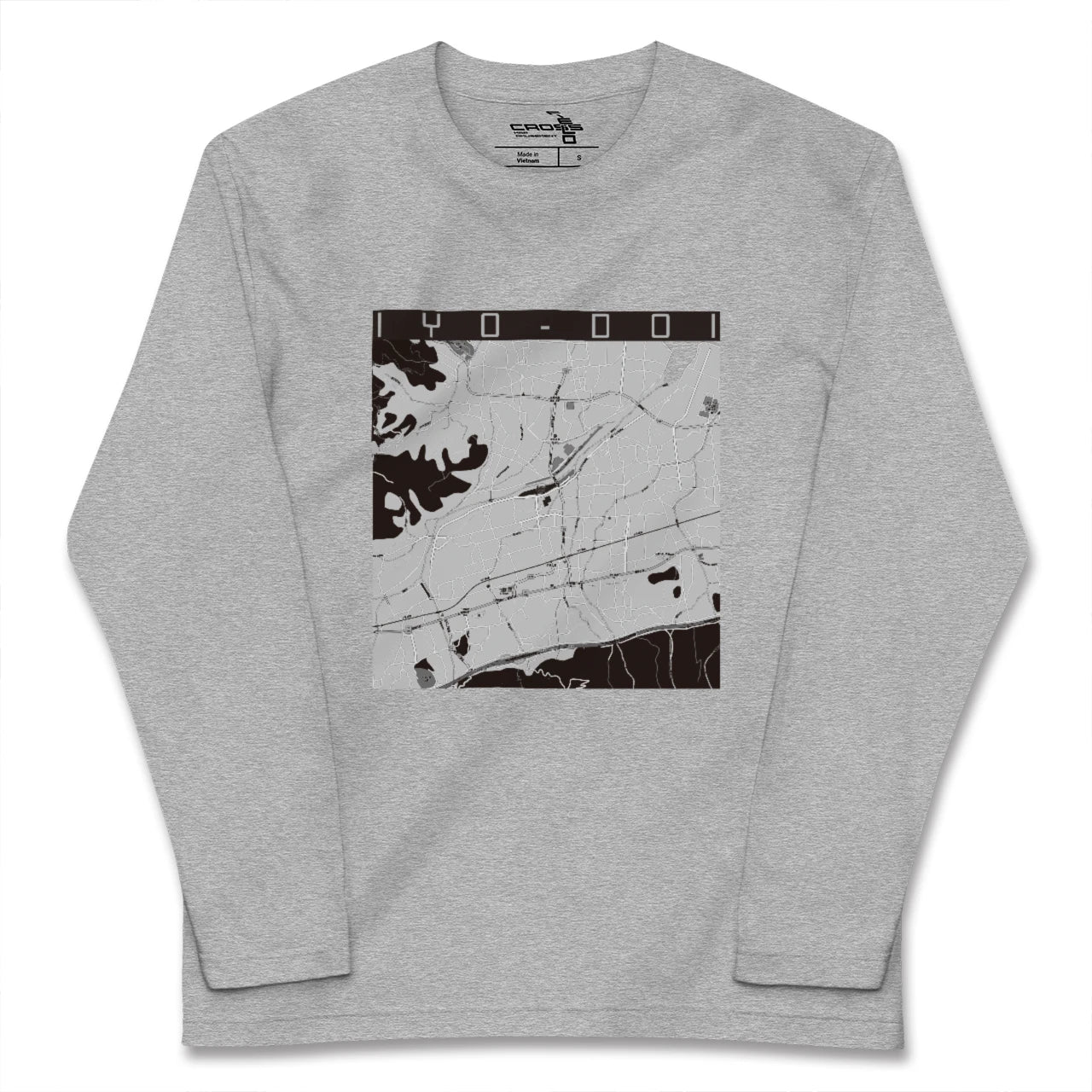 【伊予土居(愛媛県)】地図柄ロングスリーブTシャツ