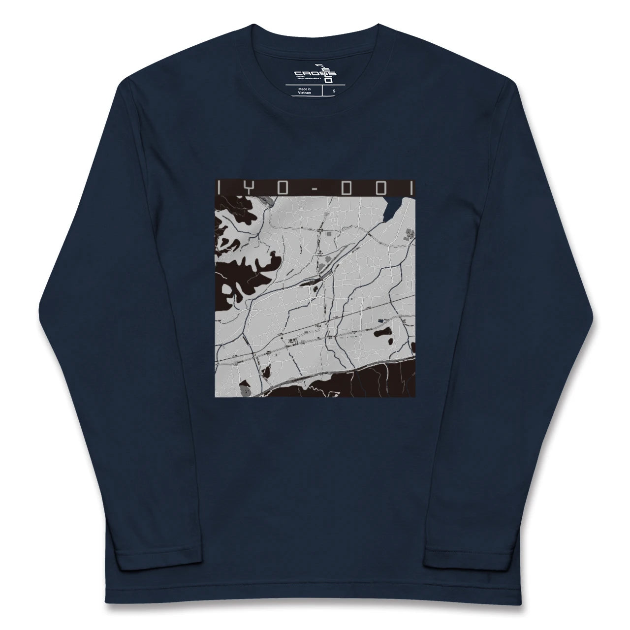 【伊予土居(愛媛県)】地図柄ロングスリーブTシャツ