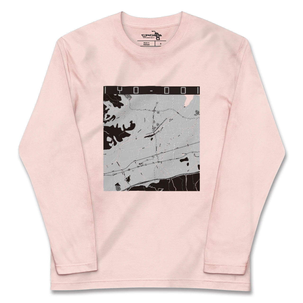 【伊予土居(愛媛県)】地図柄ロングスリーブTシャツ