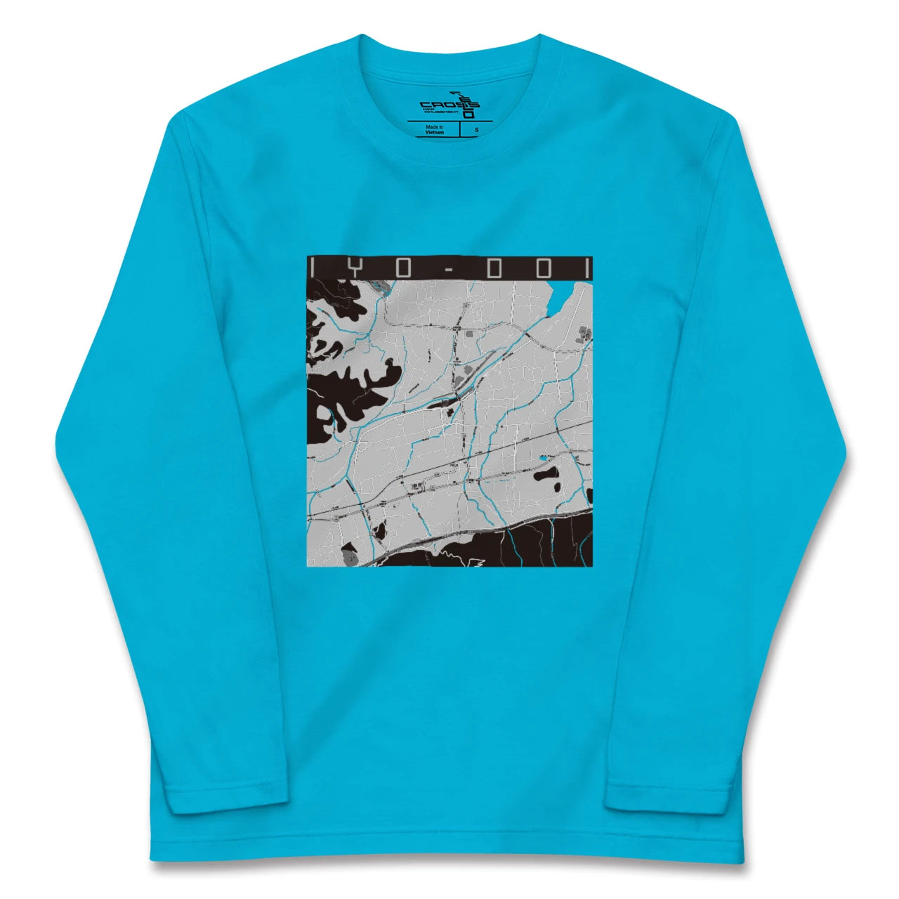 【伊予土居(愛媛県)】地図柄ロングスリーブTシャツ