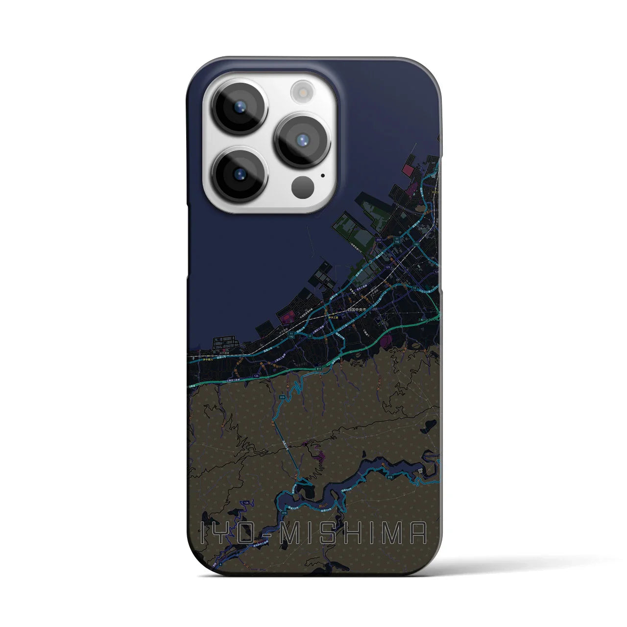 【伊予三島(愛媛県)】地図柄iPhoneケース(バックカバータイプ)