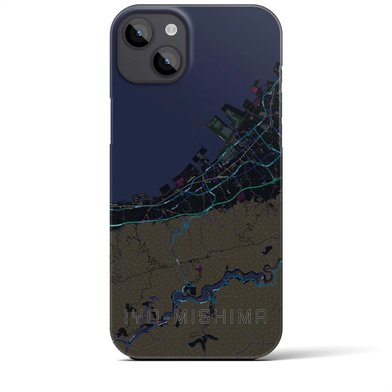 【伊予三島(愛媛県)】地図柄iPhoneケース(バックカバータイプ)