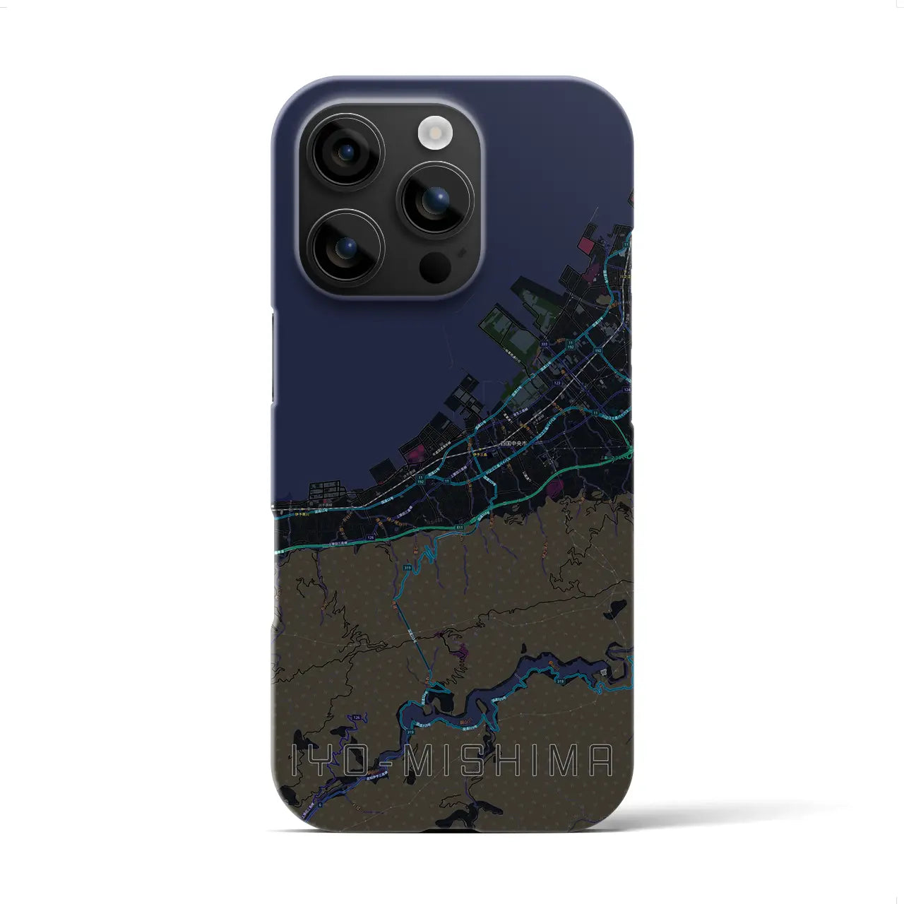 【伊予三島(愛媛県)】地図柄iPhoneケース(バックカバータイプ)