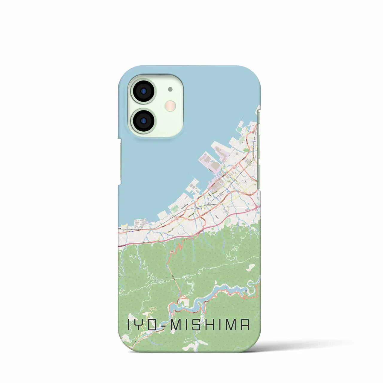 【伊予三島(愛媛県)】地図柄iPhoneケース(バックカバータイプ)