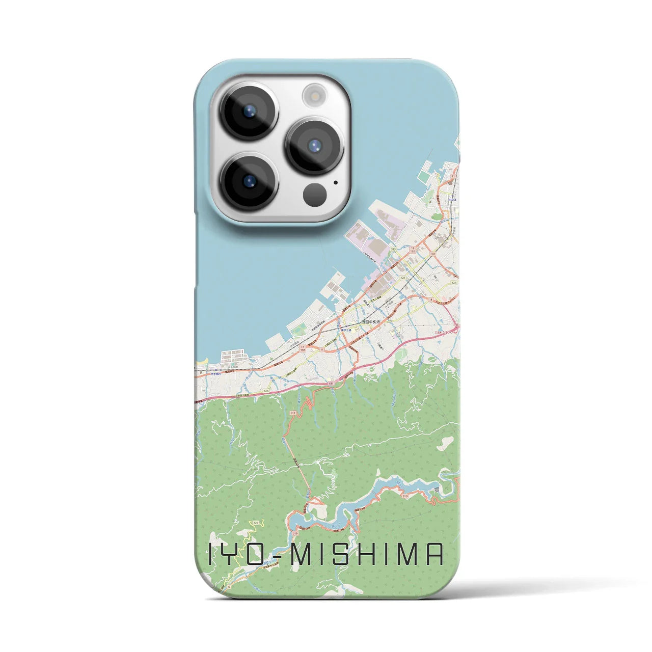 【伊予三島(愛媛県)】地図柄iPhoneケース(バックカバータイプ)