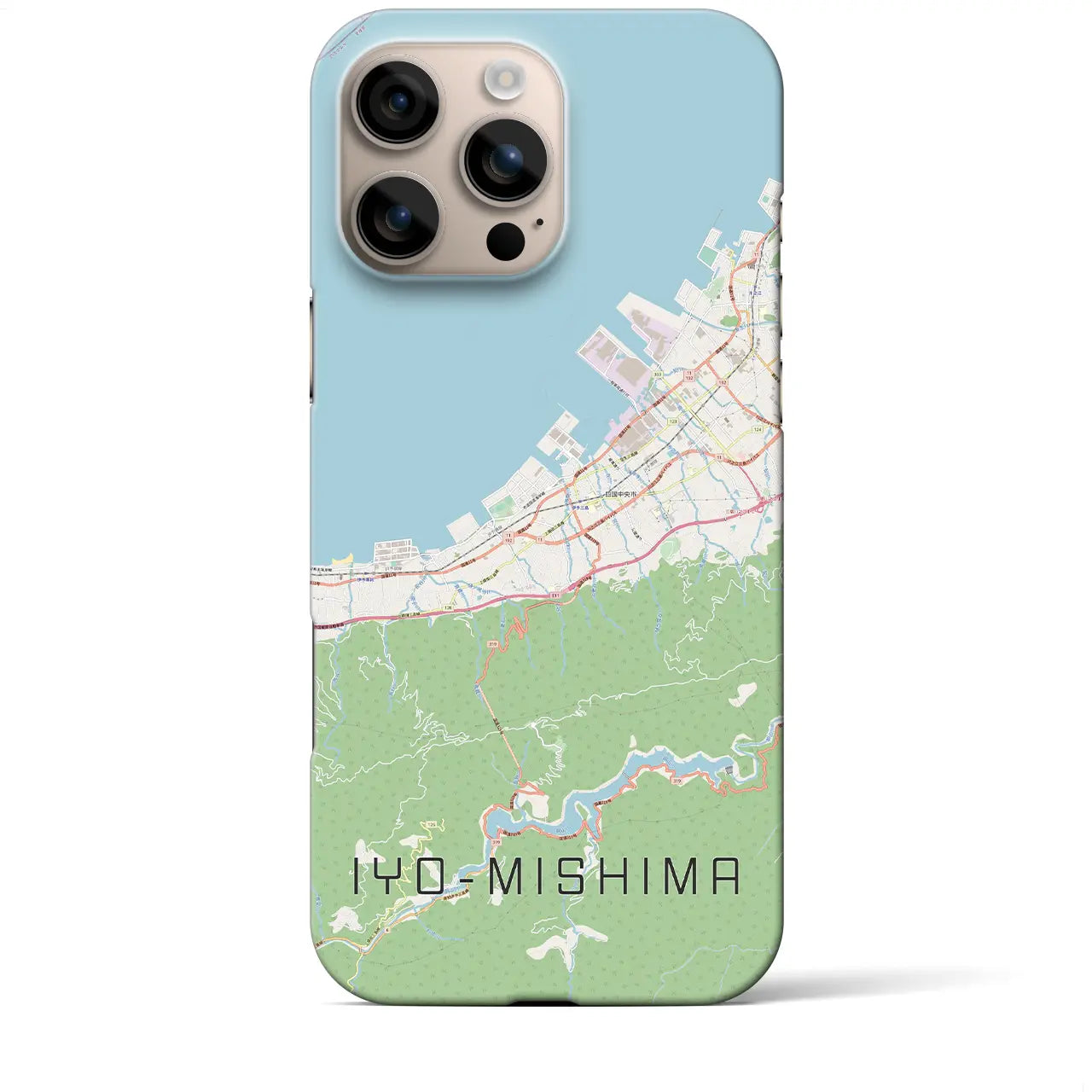 【伊予三島(愛媛県)】地図柄iPhoneケース(バックカバータイプ)