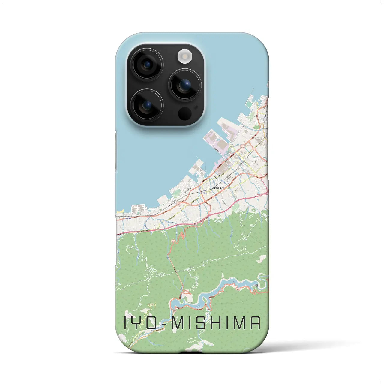 【伊予三島(愛媛県)】地図柄iPhoneケース(バックカバータイプ)