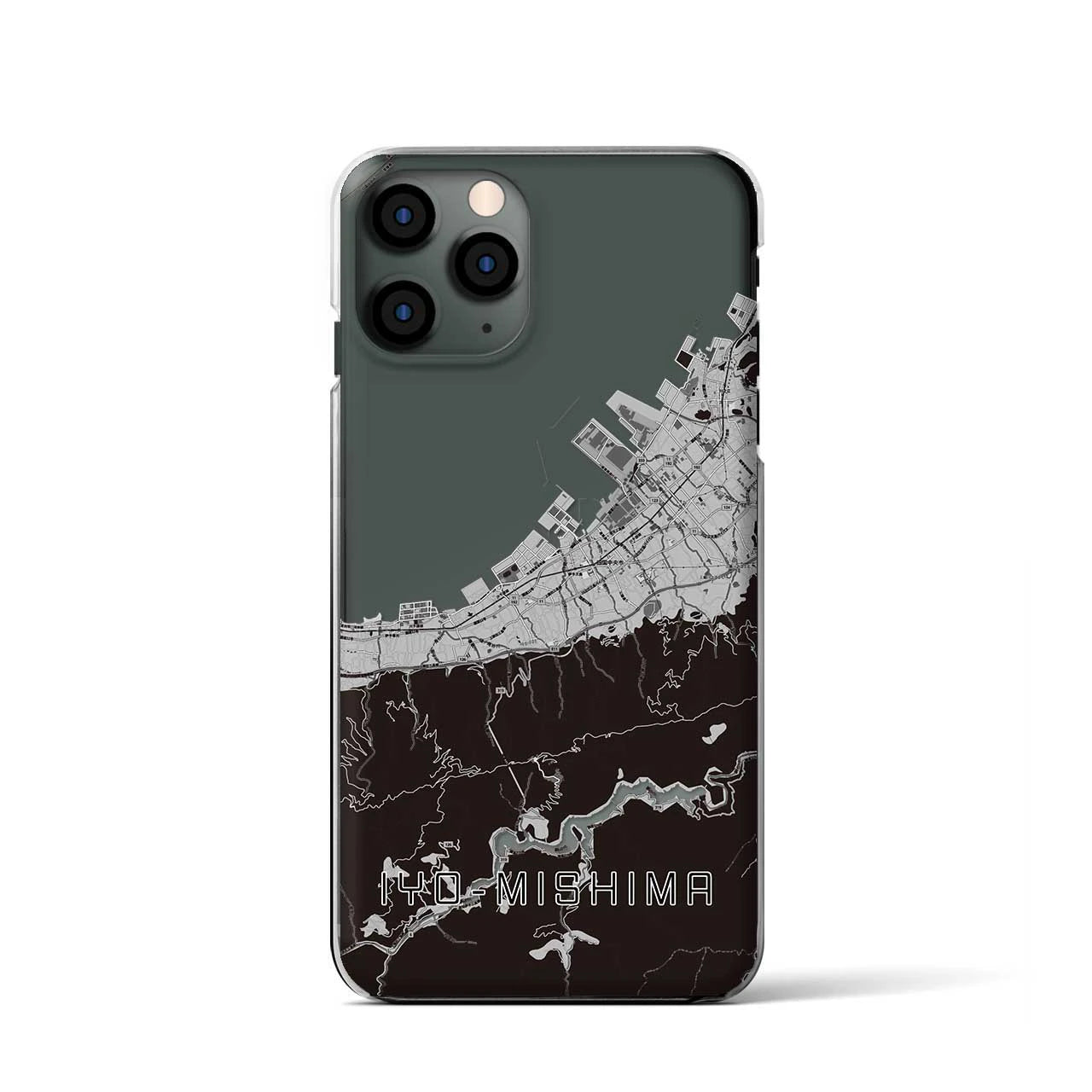 【伊予三島(愛媛県)】地図柄iPhoneケース(クリアタイプ)