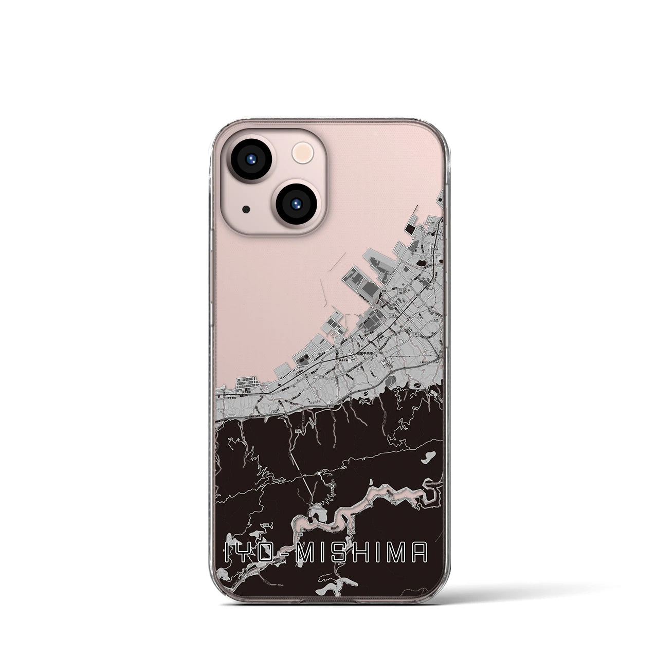 【伊予三島(愛媛県)】地図柄iPhoneケース(クリアタイプ)