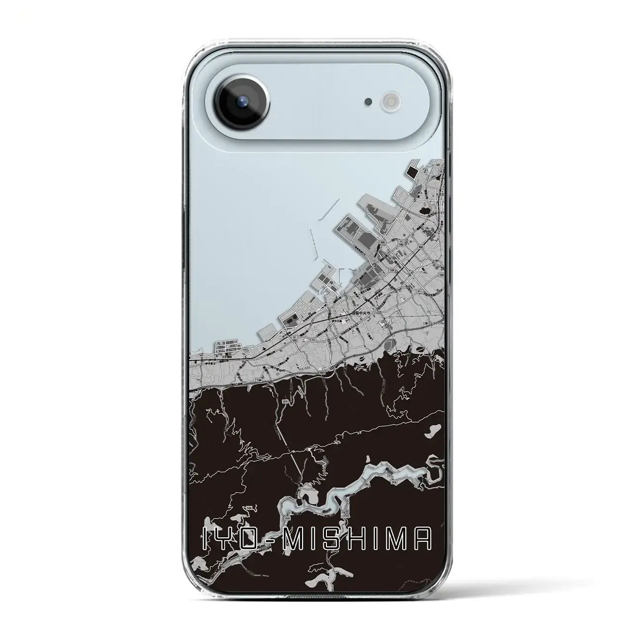 【伊予三島(愛媛県)】地図柄iPhoneケース(クリアタイプ)