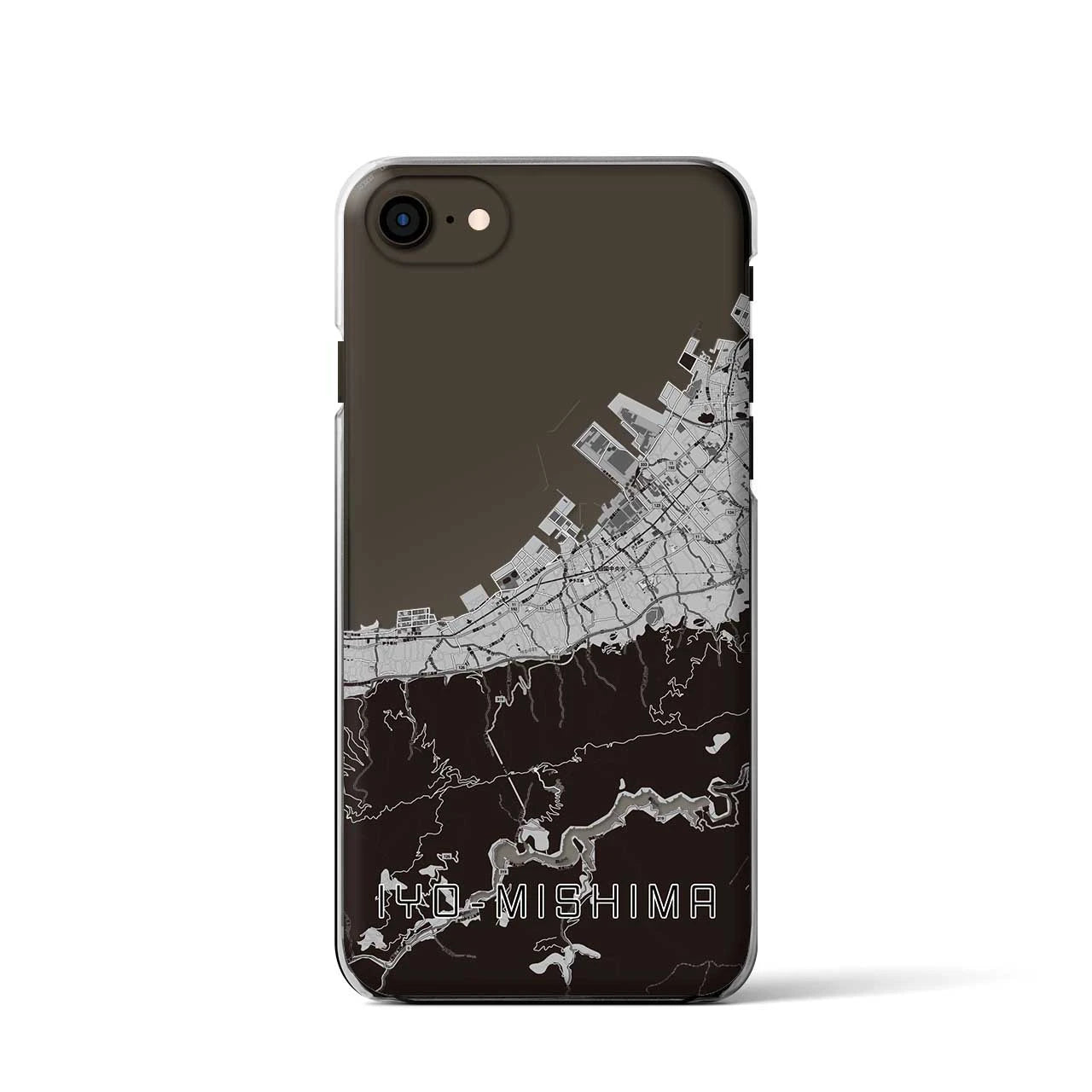 【伊予三島(愛媛県)】地図柄iPhoneケース(クリアタイプ)