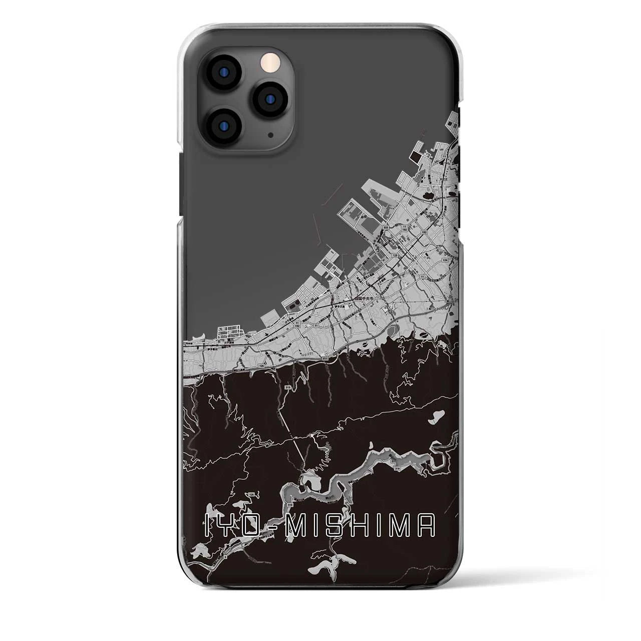 【伊予三島(愛媛県)】地図柄iPhoneケース(クリアタイプ)