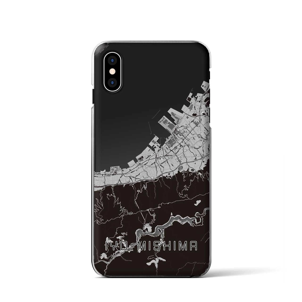 【伊予三島(愛媛県)】地図柄iPhoneケース(クリアタイプ)
