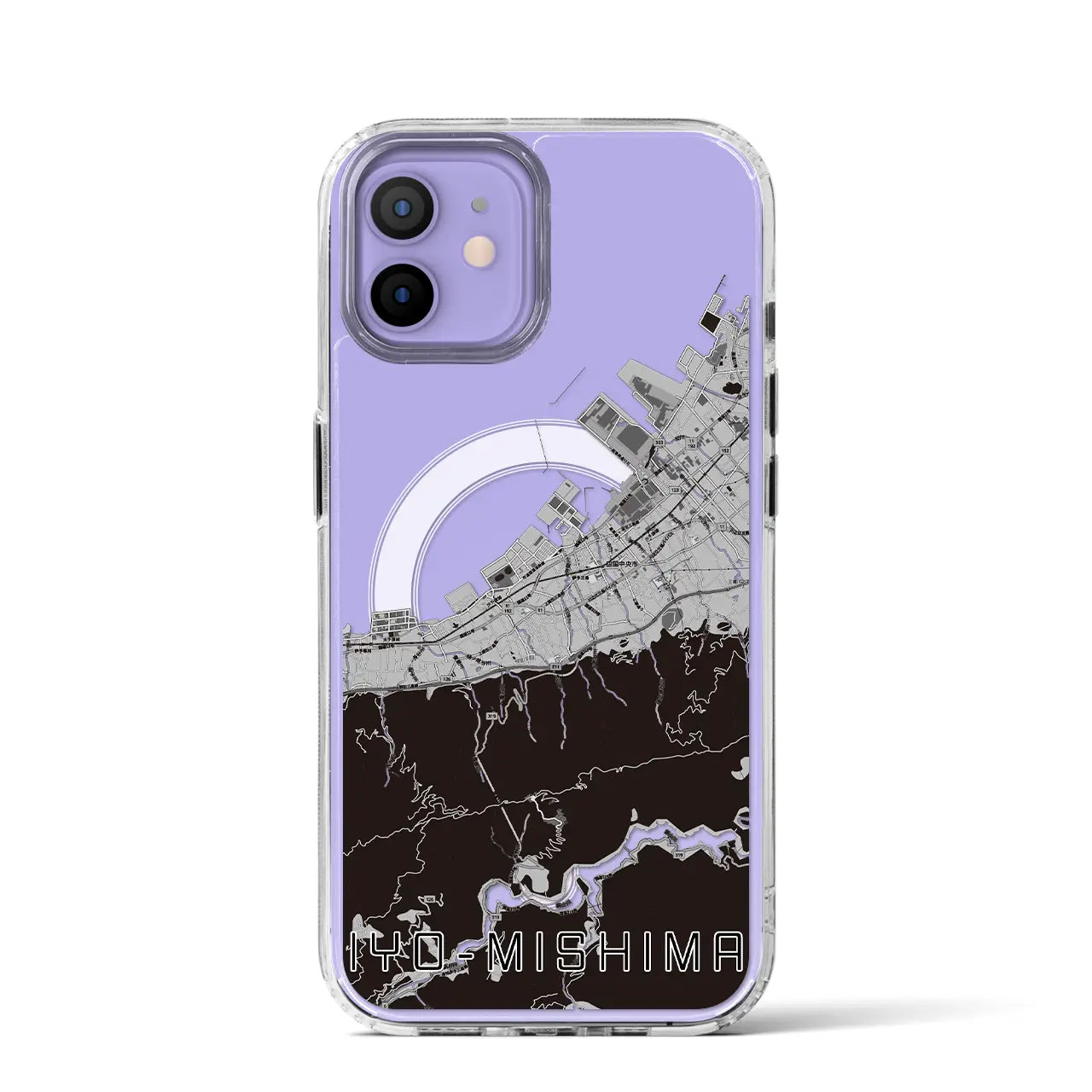 【伊予三島(愛媛県)】地図柄iPhoneケース(MagSafeタイプ)
