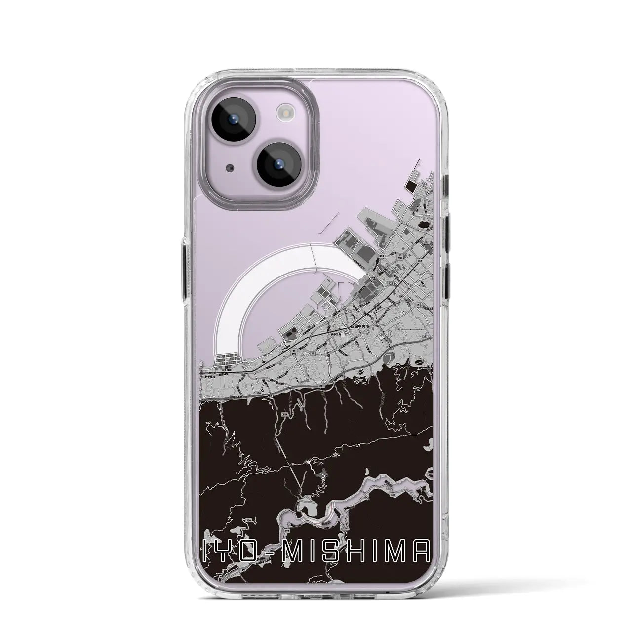 【伊予三島(愛媛県)】地図柄iPhoneケース(MagSafeタイプ)
