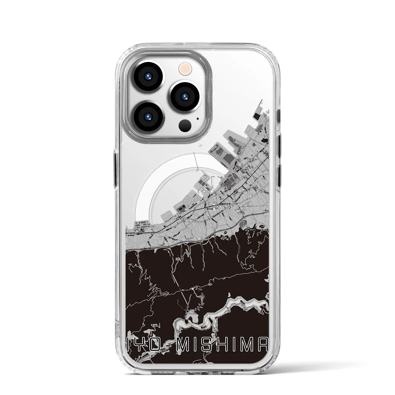 【伊予三島(愛媛県)】地図柄iPhoneケース(MagSafeタイプ)