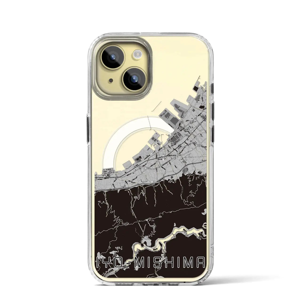 【伊予三島(愛媛県)】地図柄iPhoneケース(MagSafeタイプ)