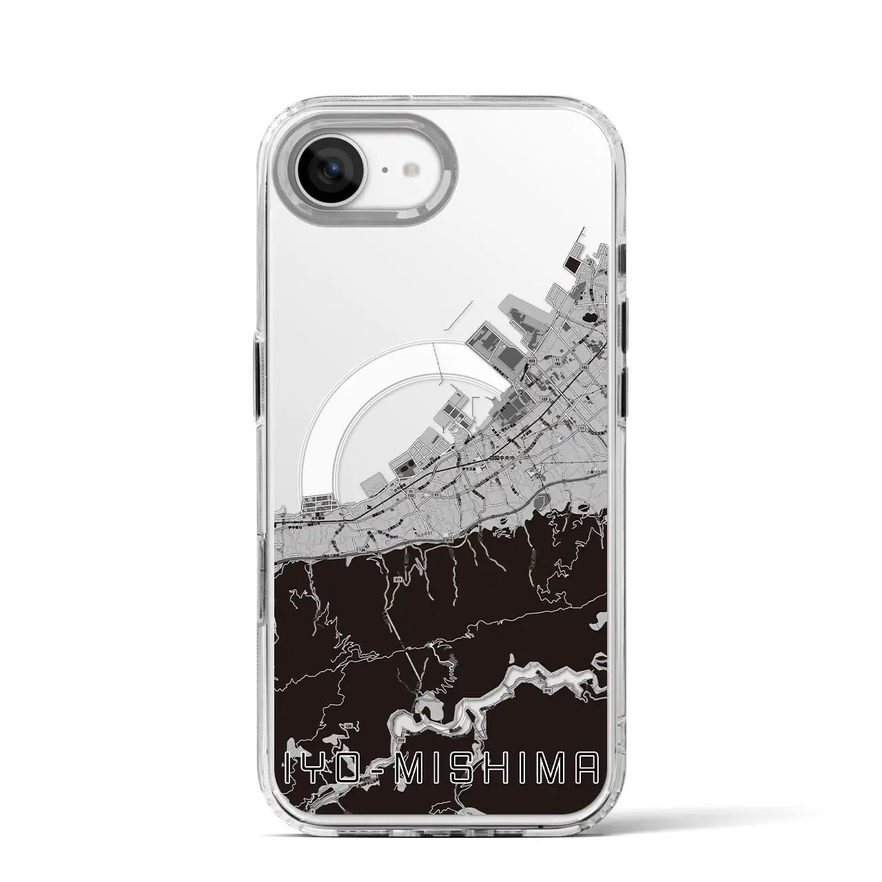 【伊予三島(愛媛県)】地図柄iPhoneケース(MagSafeタイプ)