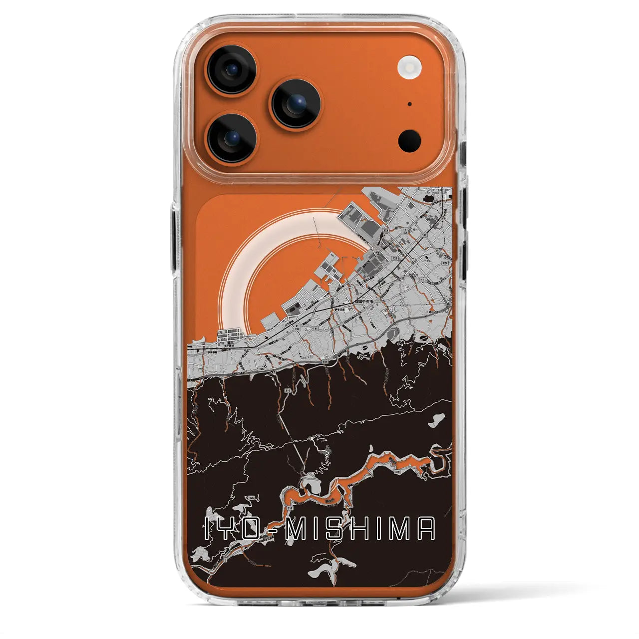 【伊予三島(愛媛県)】地図柄iPhoneケース(MagSafeタイプ)