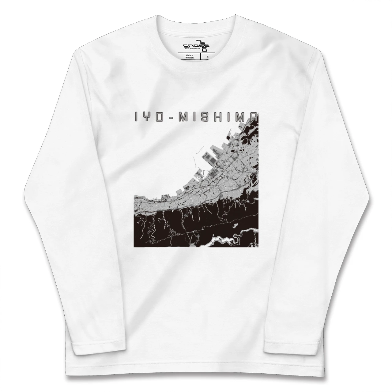 【伊予三島(愛媛県)】地図柄ロングスリーブTシャツ