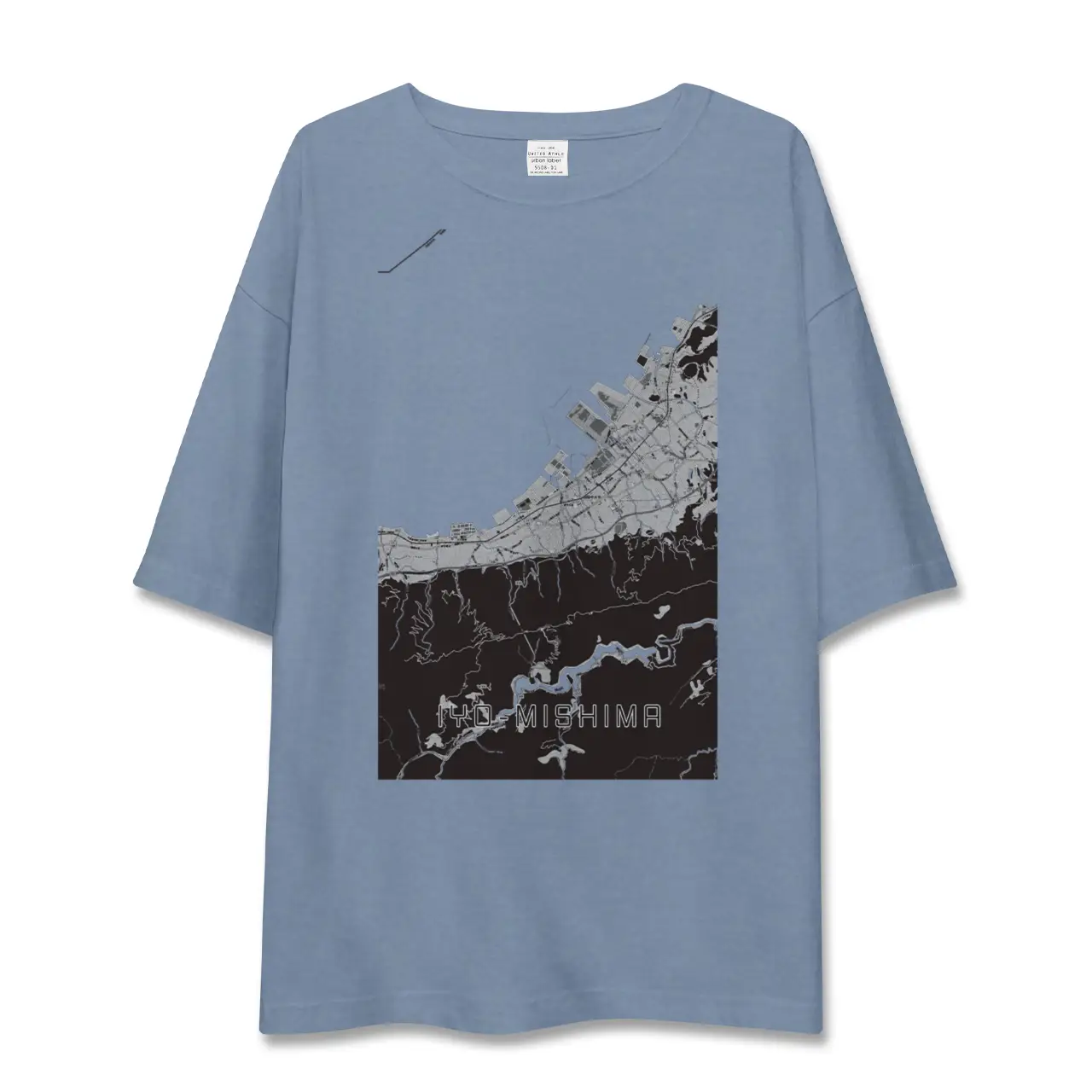 【伊予三島(愛媛県)】地図柄ビッグシルエットTシャツ