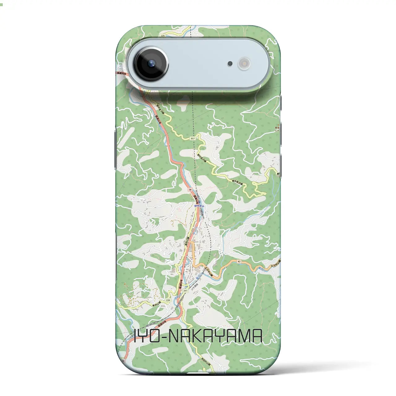 【伊予中山(愛媛県)】地図柄iPhoneケース(バックカバータイプ)