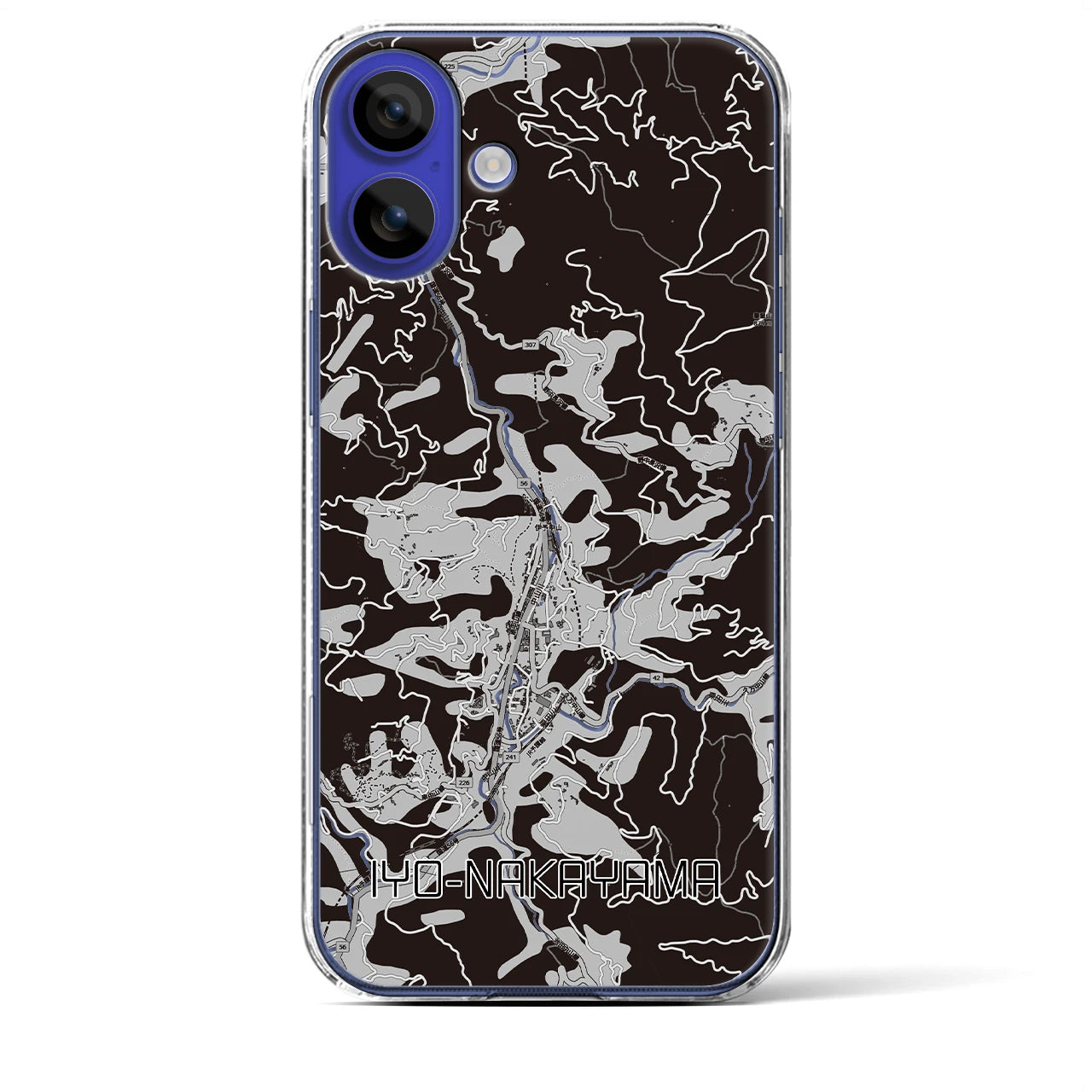 【伊予中山(愛媛県)】地図柄iPhoneケース(クリアタイプ)