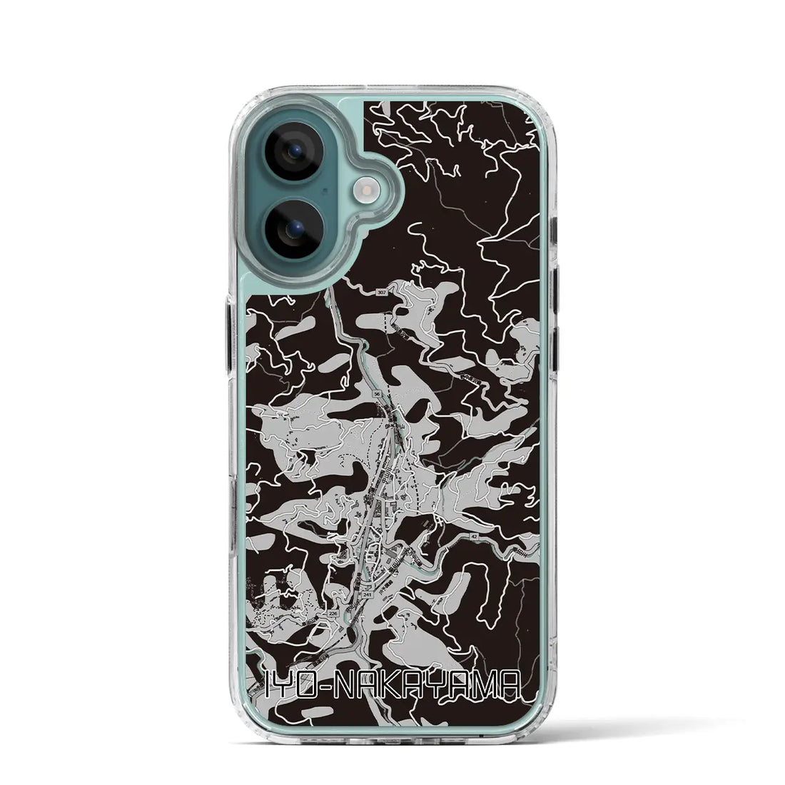 【伊予中山(愛媛県)】地図柄iPhoneケース(MagSafeタイプ)