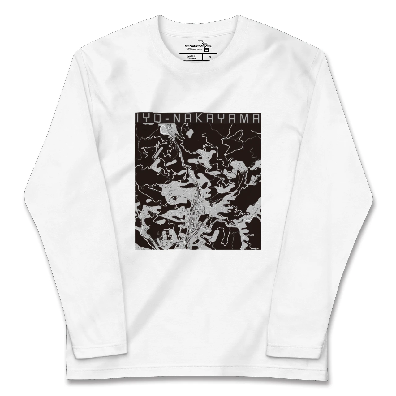 【伊予中山(愛媛県)】地図柄ロングスリーブTシャツ