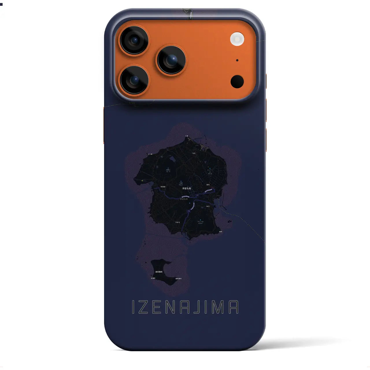【伊是名島(沖縄県)】地図柄iPhoneケース(バックカバータイプ)