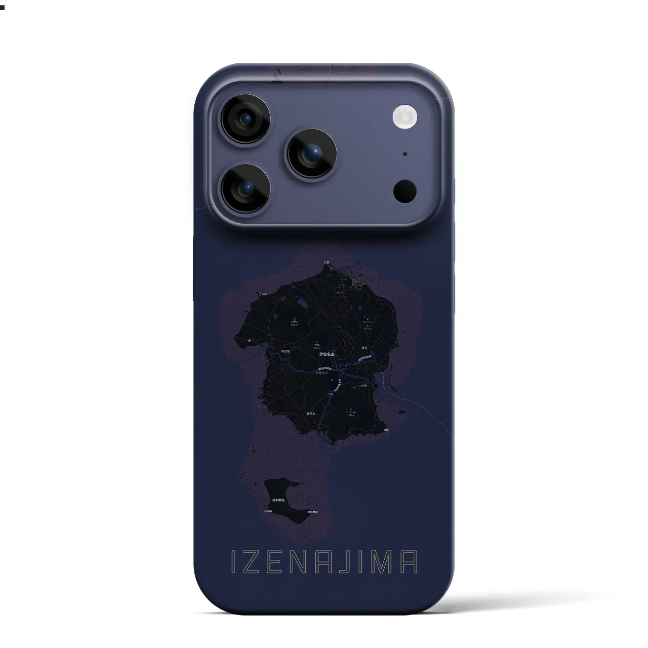 【伊是名島(沖縄県)】地図柄iPhoneケース(バックカバータイプ)