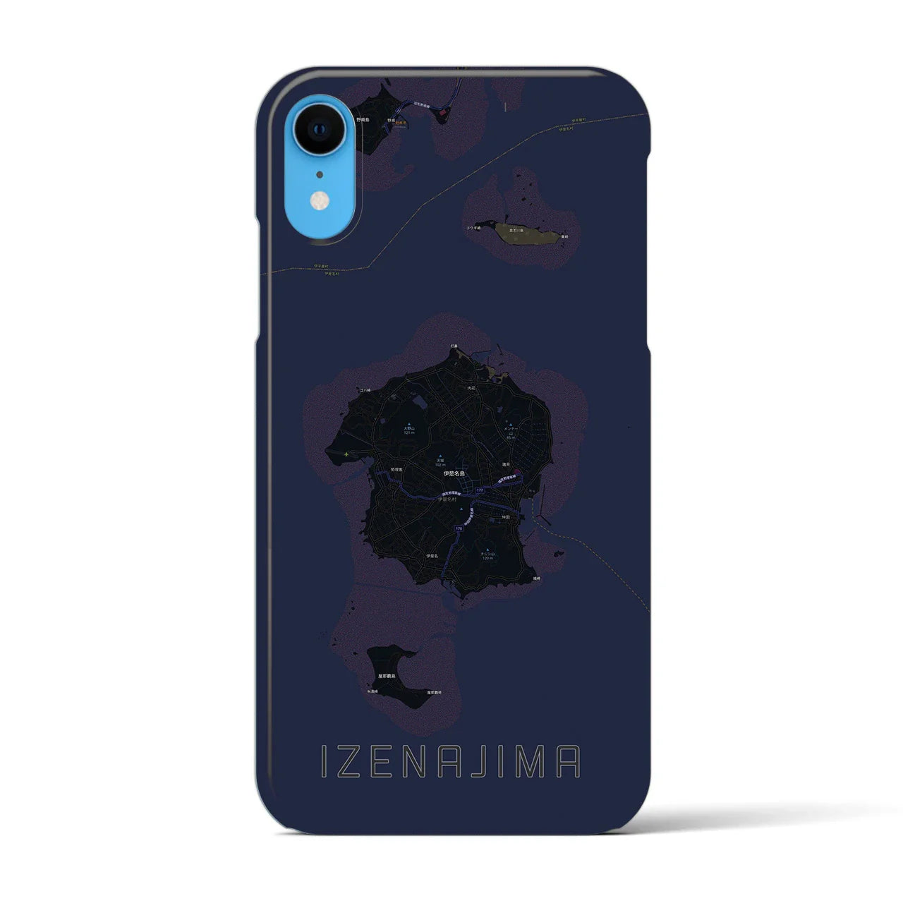 【伊是名島(沖縄県)】地図柄iPhoneケース(バックカバータイプ)