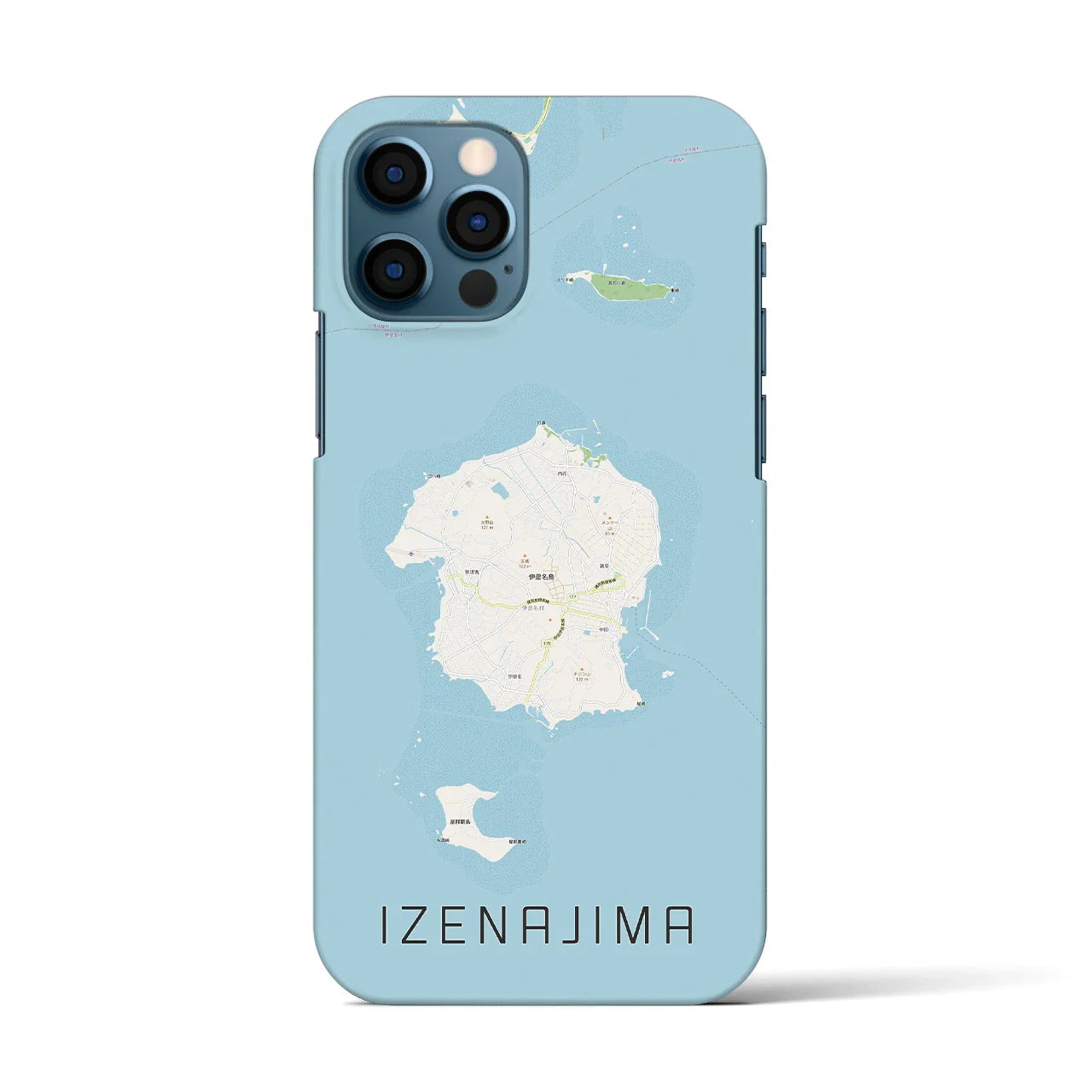 【伊是名島(沖縄県)】地図柄iPhoneケース(バックカバータイプ)