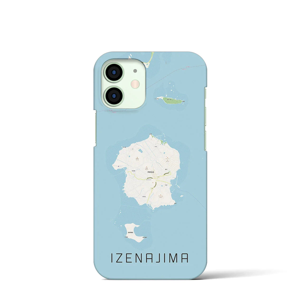 【伊是名島(沖縄県)】地図柄iPhoneケース(バックカバータイプ)