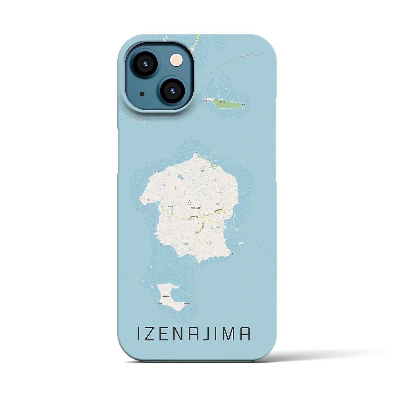 【伊是名島(沖縄県)】地図柄iPhoneケース(バックカバータイプ)