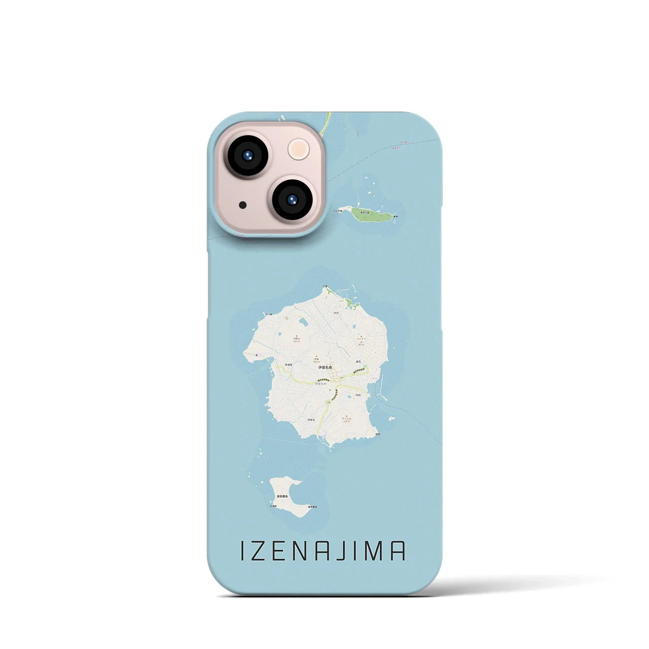 【伊是名島(沖縄県)】地図柄iPhoneケース(バックカバータイプ)