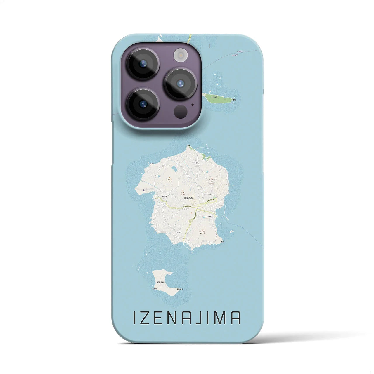 【伊是名島(沖縄県)】地図柄iPhoneケース(バックカバータイプ)