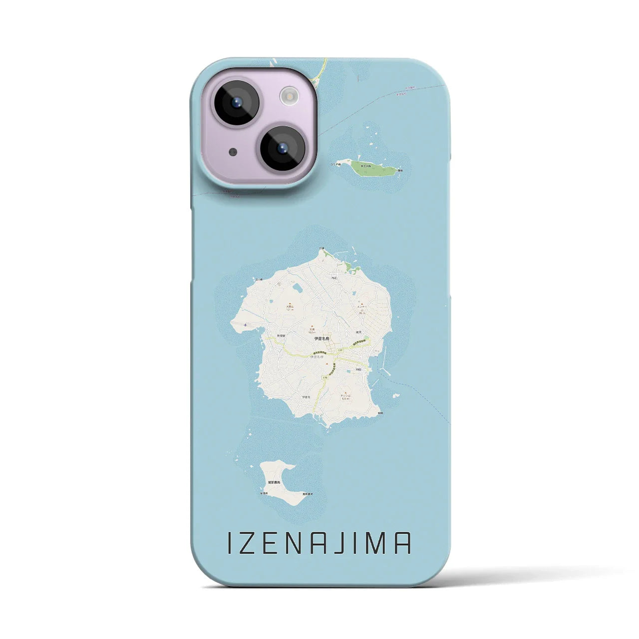 【伊是名島(沖縄県)】地図柄iPhoneケース(バックカバータイプ)