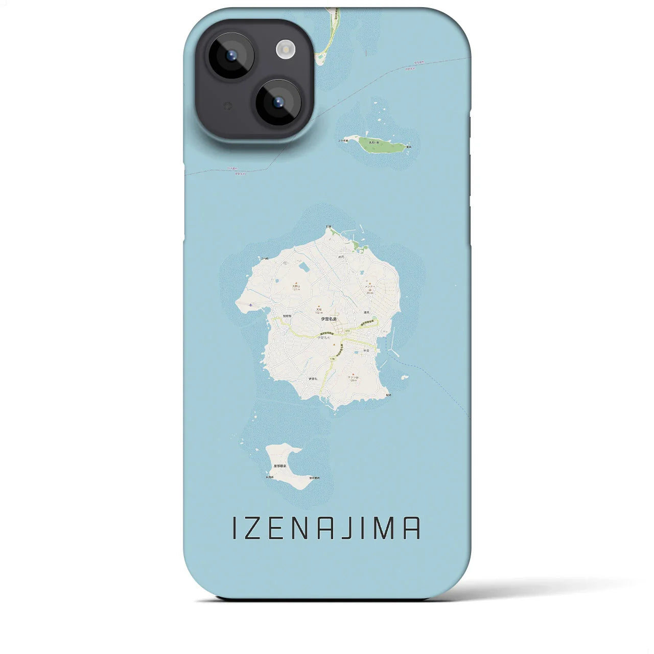 【伊是名島(沖縄県)】地図柄iPhoneケース(バックカバータイプ)