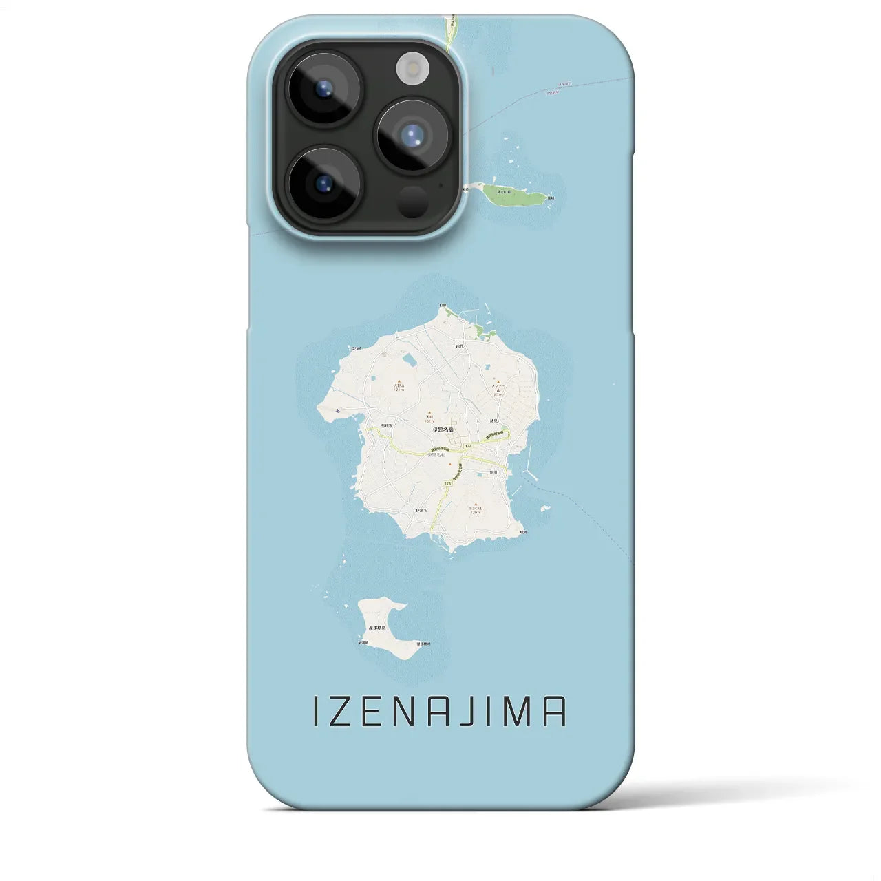 【伊是名島(沖縄県)】地図柄iPhoneケース(バックカバータイプ)
