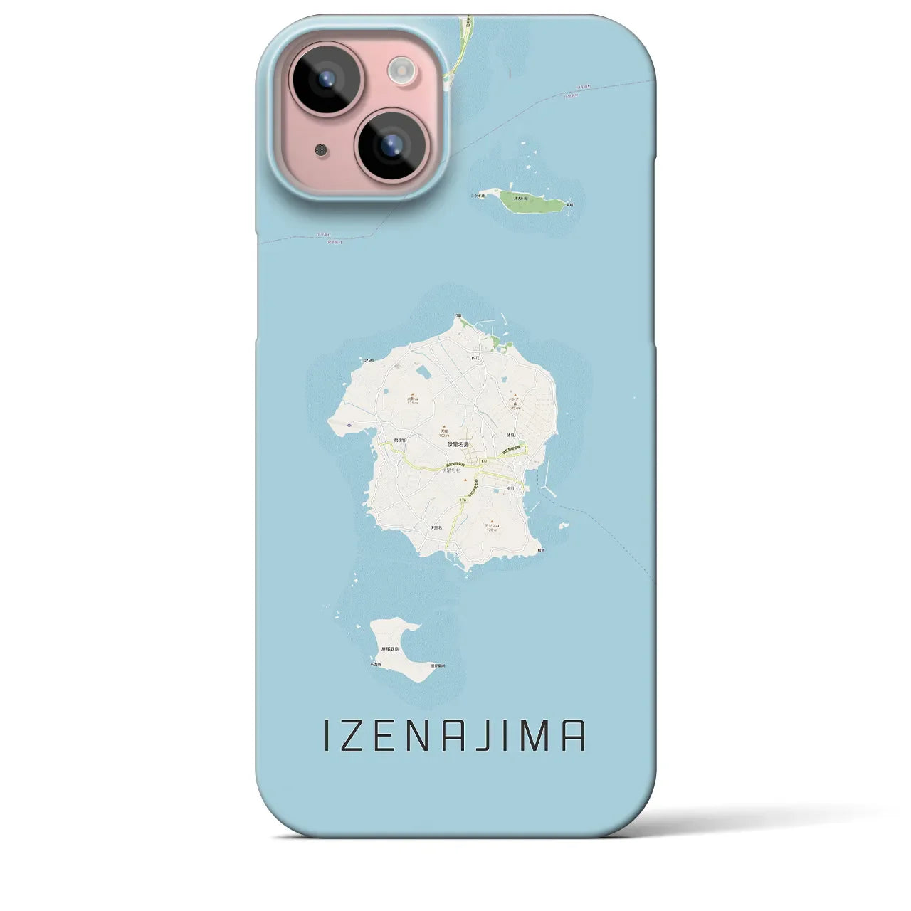 【伊是名島(沖縄県)】地図柄iPhoneケース(バックカバータイプ)