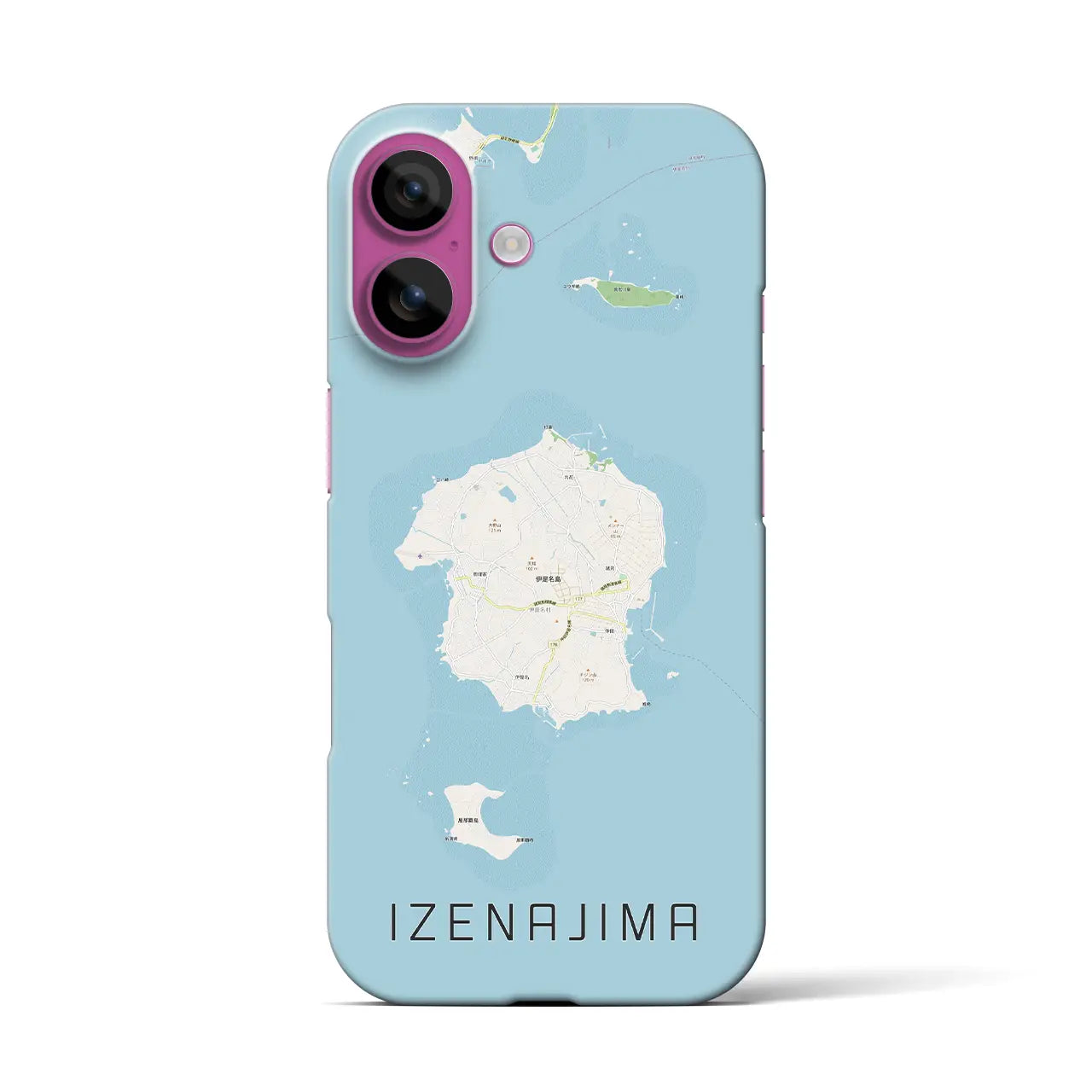 【伊是名島(沖縄県)】地図柄iPhoneケース(バックカバータイプ)
