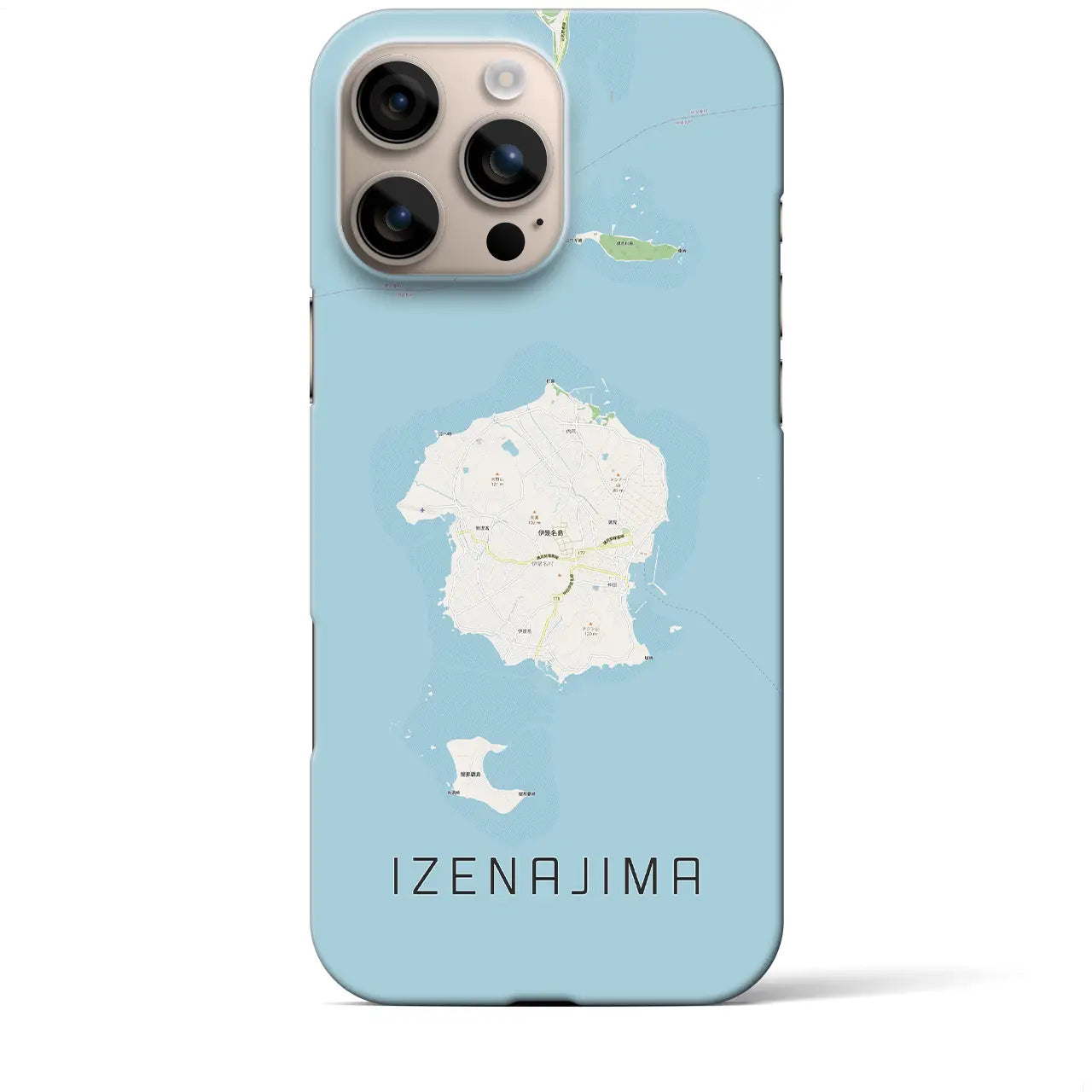 【伊是名島(沖縄県)】地図柄iPhoneケース(バックカバータイプ)