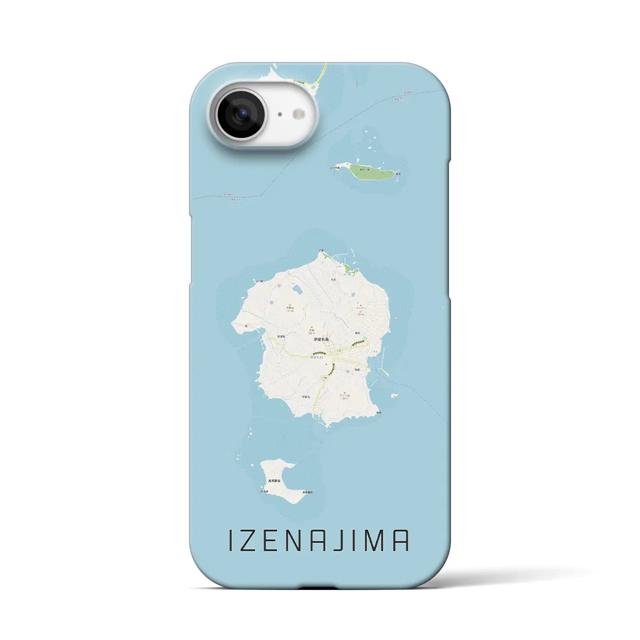 【伊是名島(沖縄県)】地図柄iPhoneケース(バックカバータイプ)