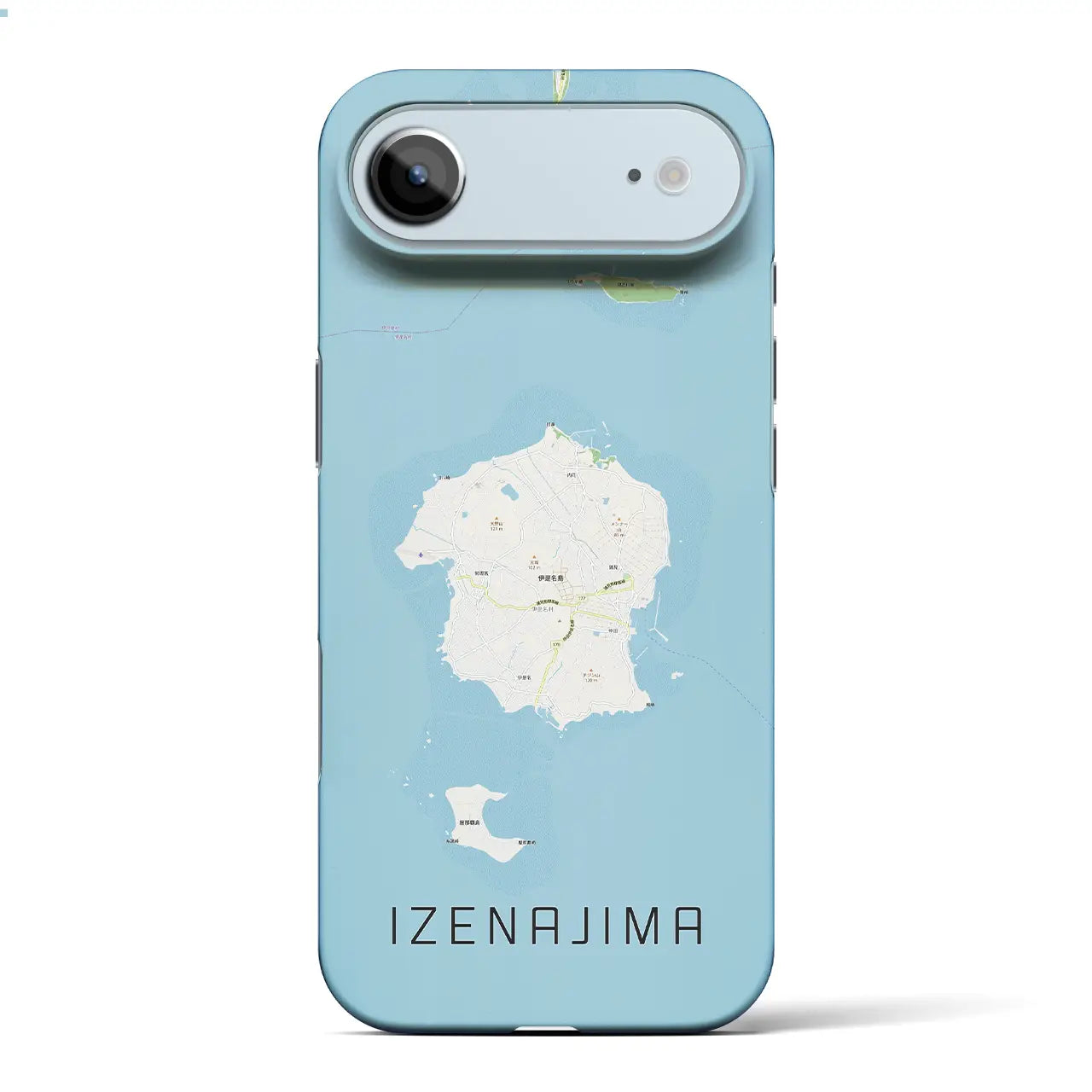【伊是名島(沖縄県)】地図柄iPhoneケース(バックカバータイプ)