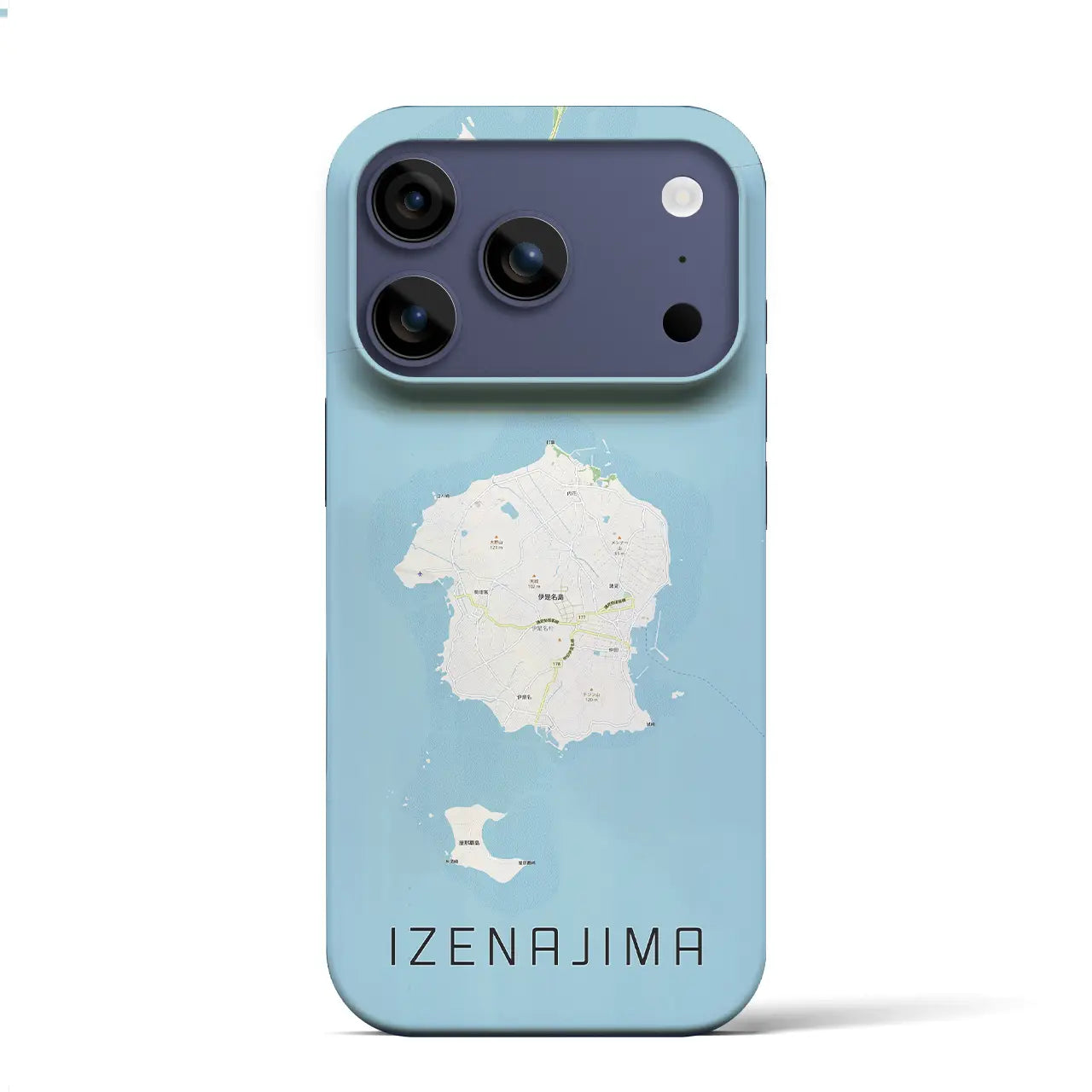 【伊是名島(沖縄県)】地図柄iPhoneケース(バックカバータイプ)